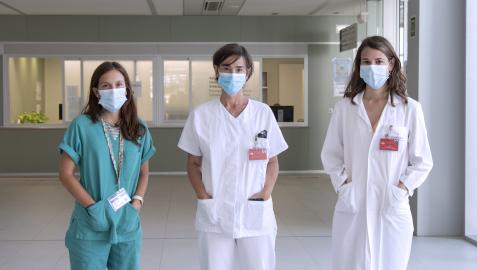 Laura Torné, Ivonne Jericó e Inma Pagola, del Equipo de Enfermedades Neuromusculares del servicio de Neurología del HUN