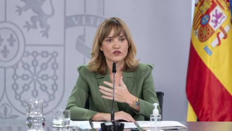 La ministra de Educación y Formación Profesional, Pilar Alegría, en una rueda de prensa posterior al Consejo de Ministros La ministra de Educación y Formación Profesional, Pilar Alegría, en una rueda de prensa posterior al Consejo de Ministros