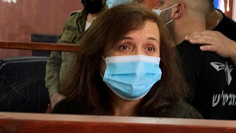 Juana Ruiz La trabajadora humanitaria española Juana Ruiz llega al tribunal militar israelí de la prisión de Ofer
