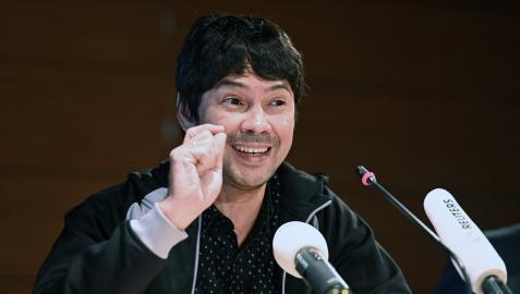 Yunior García Yunior García, durante su comparecencia ante los medios este jueves en Madrid
