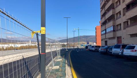 nueva avenida en barañáin Aspecto que presentaba la semana pasada la zona, ya asfaltada