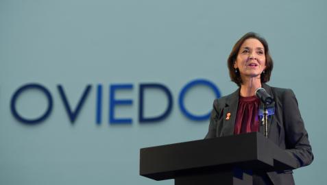 reyes maroto La ministra de Industria, Comercio y Turismo, Reyes Maroto, en la clausura el Congreso de Hoteleros Españoles este viernes en Oviedo