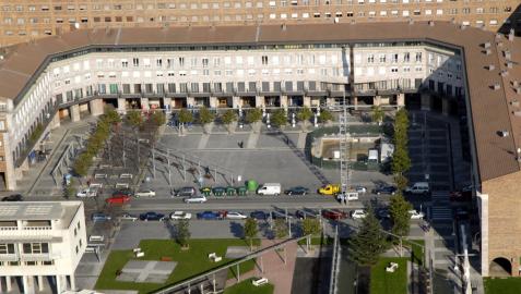 plaza yamaguchi Vista de la plaza de Yamaguchi en Pamplona