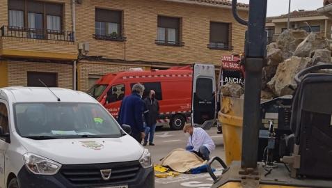 Imagen del accidente facilitada por la Policía Foral Imagen del accidente facilitada por la Policía Foral