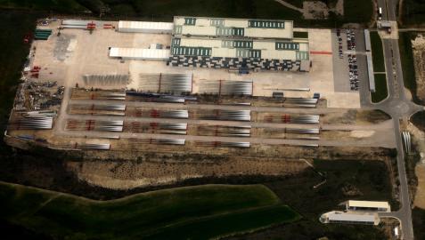 Imagen aérea de la fábrica de palas de Nordex en Lumbier Imagen aérea de la fábrica de palas de Nordex en Lumbier
