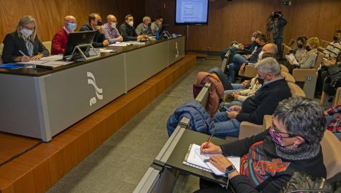 La asamblea de Mancomunidad de Montejurra reunida ayer por la tarde en la sede de la entidad La asamblea de Mancomunidad de Montejurra reunida ayer por la tarde en la sede de la entidad
