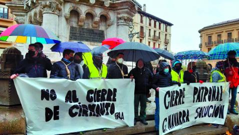 Protesta de la plantilla de Cirmauto Protesta de la plantilla de Cirmauto
