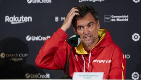SBruguera Rueda de prensa del capitán del equipo español de al Copa Davis, Sergio Bruguera