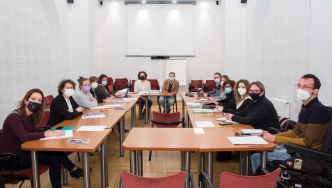 Reunión proyecto de Ley Foral de Discapacidad Imagen de la reunión en el departamento.
