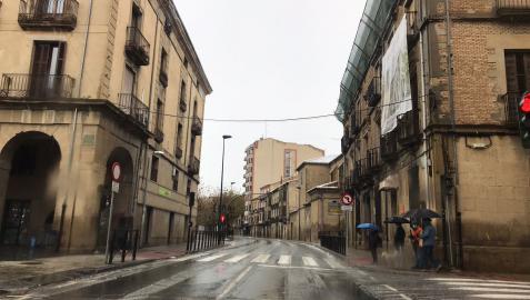Nieve en Navarra Calles de Tafalla, limpias para el tránsito
