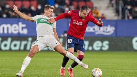 Kike García, en el partido Osasuna-Elche Kike García, en el partido Osasuna-Elche