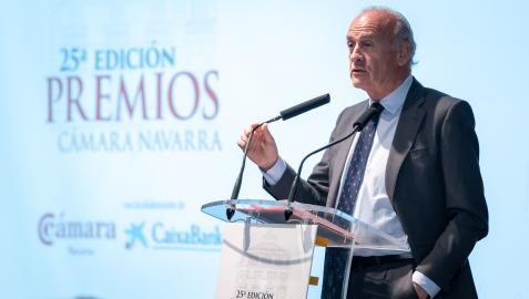 Esteban Morrás, en la entrega de los premios de la Cámara de Comercio Esteban Morrás, en la entrega de los premios de la Cámara de Comercio