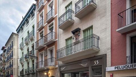 calle mayor de Pamplona Exterior del piso de la calle Mayor de Pamplona, que próximamente saldrá a subasta