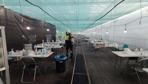 invernadero Invernadero en Milagro donde se ha producido el suceso