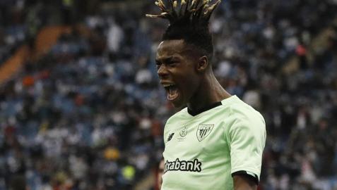 Nico Williams, en el partido de Supercopa Nico Williams, en el partido de Supercopa