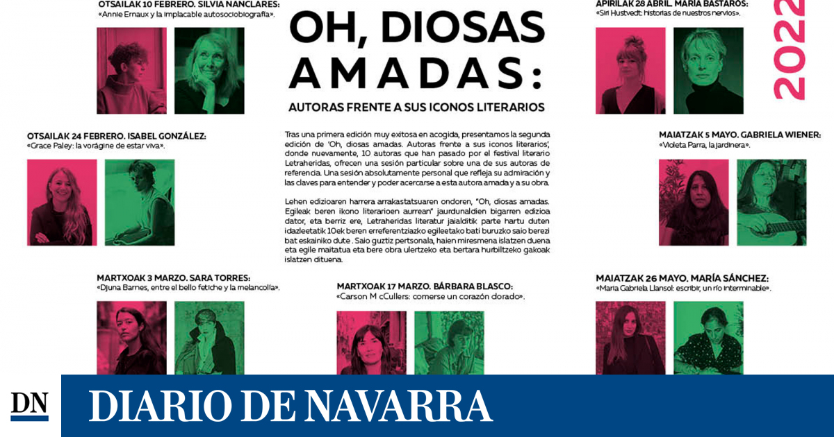 El ciclo‘Oh, diosas amadas. Autoras frente a sus iconos literarios’ vuelve a Pamplona