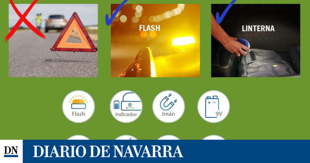 Luz de emergencia V16 homologada para coche, luces intermitentes