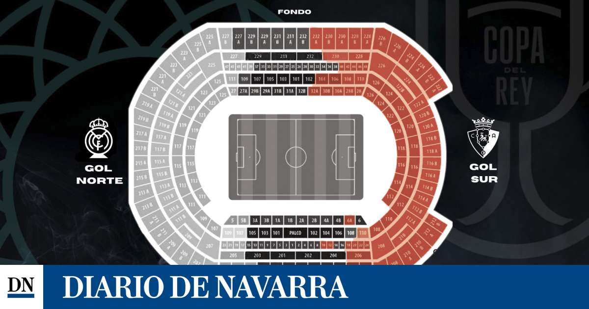 Dónde se sentará la afición de Osasuna en el estadio La Cartuja en la