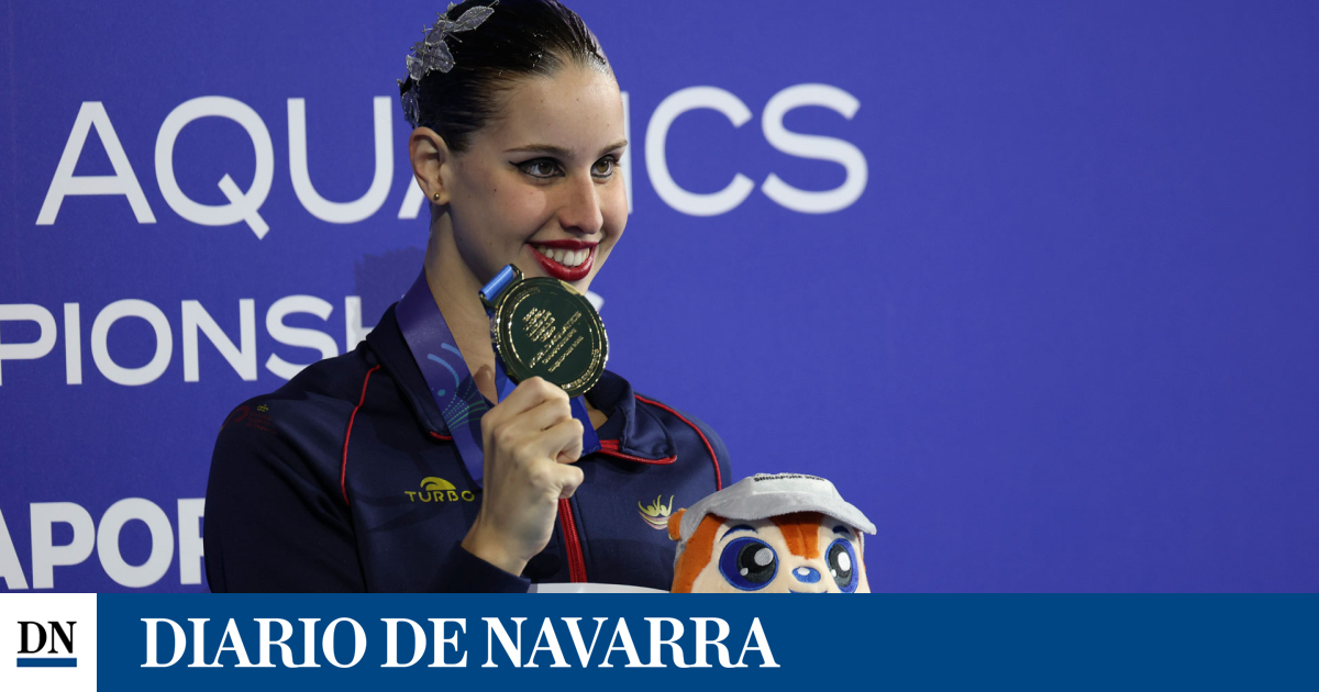 Iris Tió, medalla de oro en la final de solo libre de natación artística