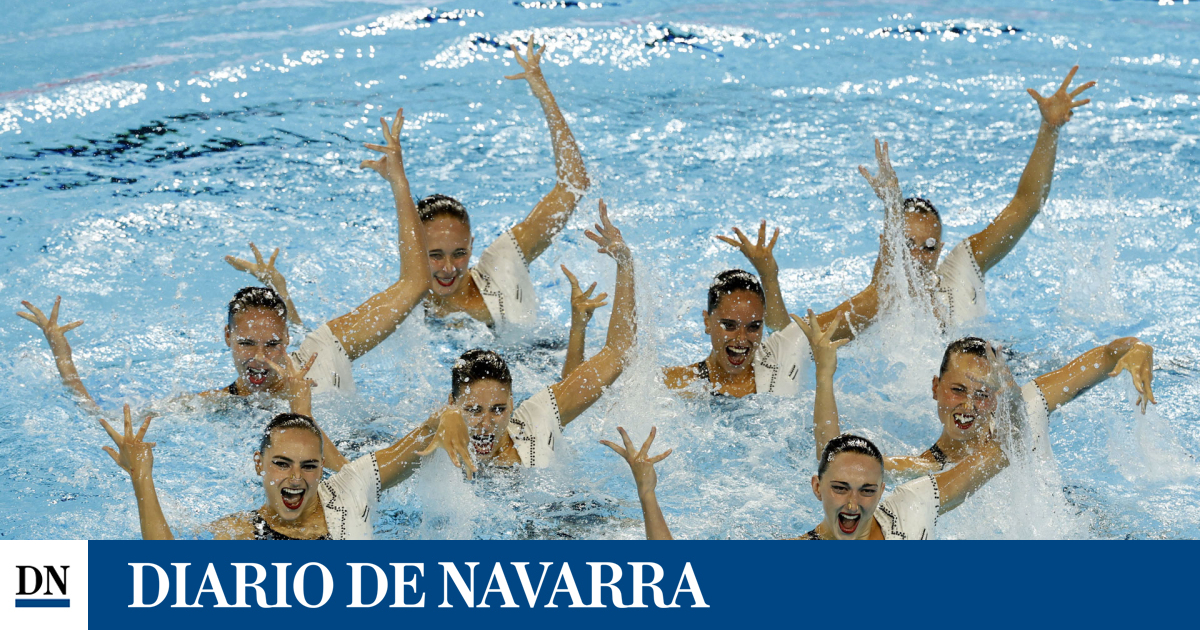 España se cuelga la medalla de bronce en la final de la rutina técnica por conjuntos