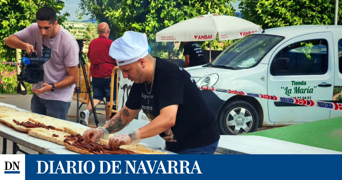 Un bocadillo de 26 metros con 60 kilos de chistorra, contra la ELA