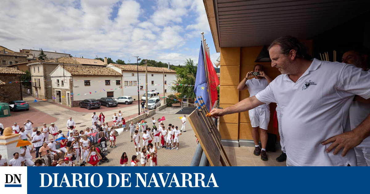 Un cohete por los 1 de mayo en Liédena