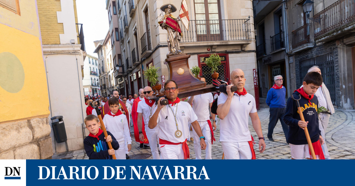 Vídeo de la procesión en honor a Santiago en las fiestas de Tudela 2025