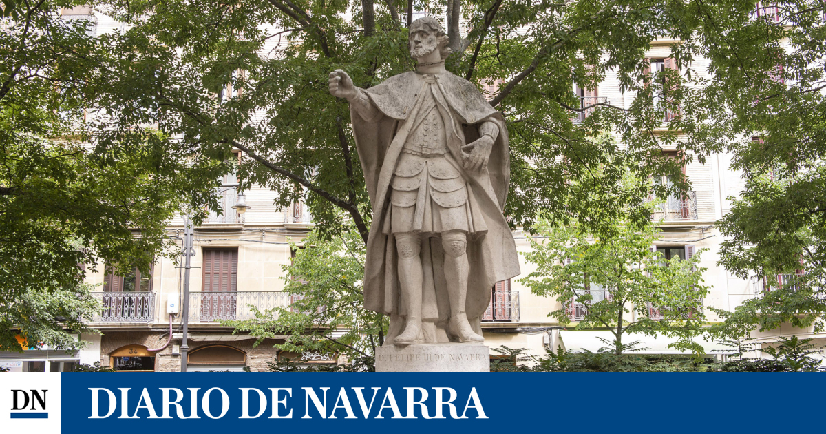 Este miércoles comienzan los trabajos previos para el traslado de las seis estatuas de reyes de Navarra del paseo de Sarasate a la Taconera