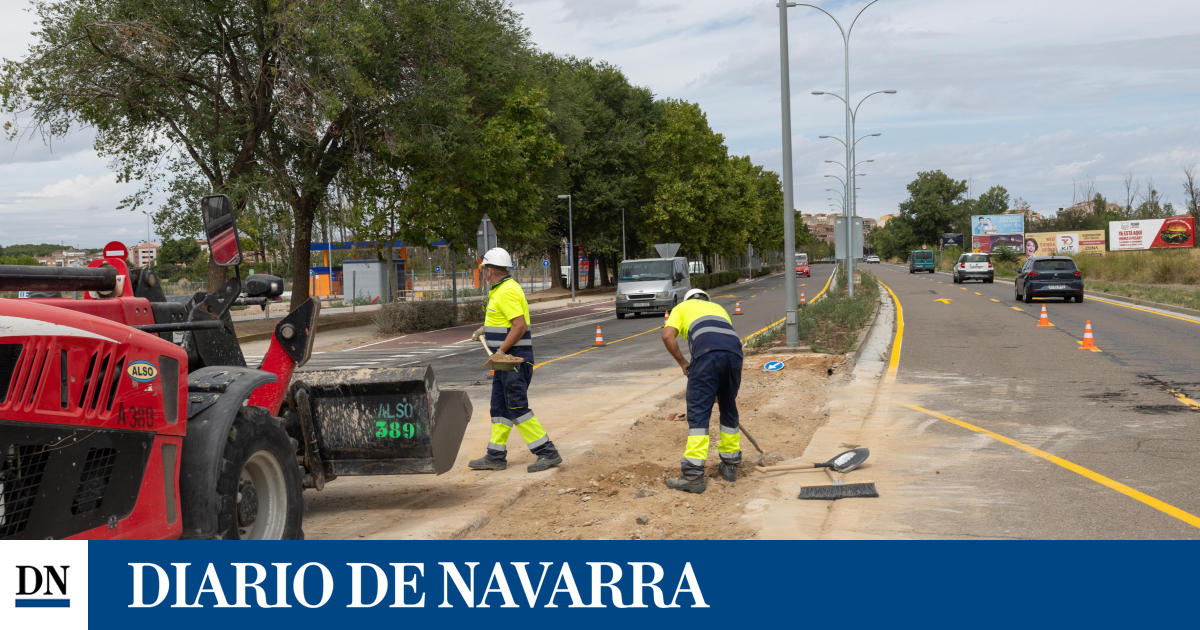 En marcha la obra de la rotonda de acceso al futuro Mercadona de Tudela