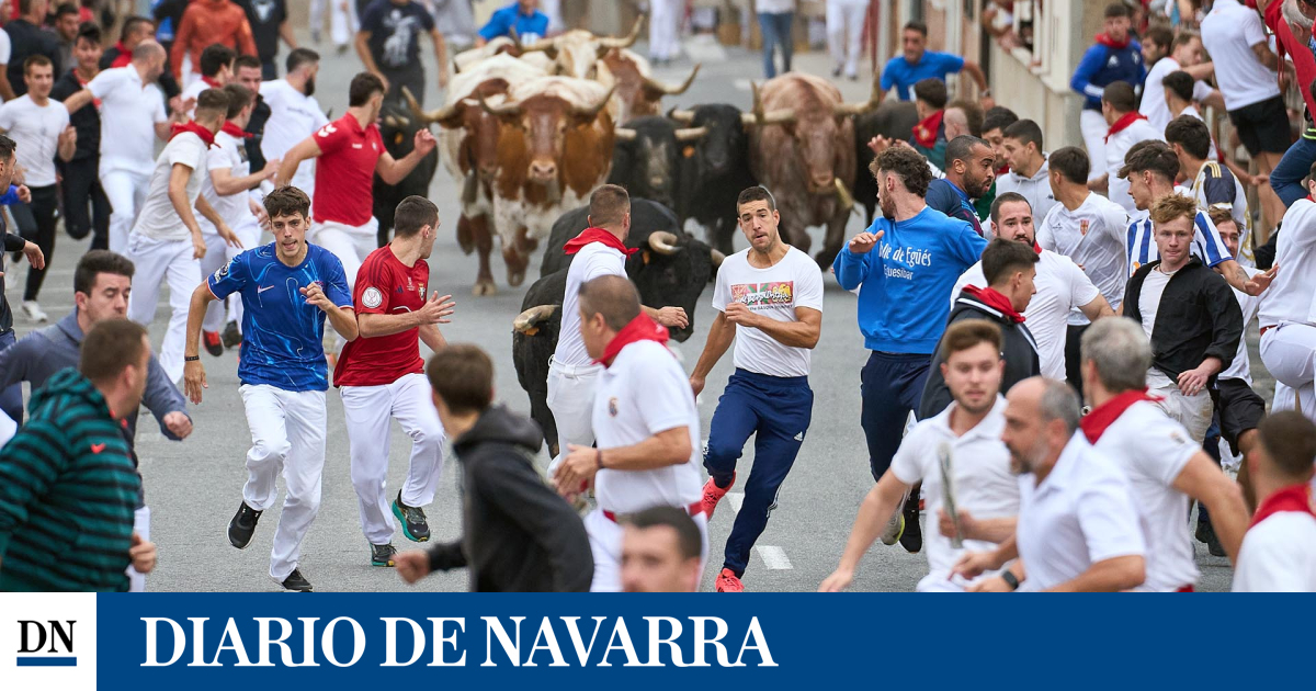Herido un corredor en el segundo encierro de las fiestas de Sangüesa