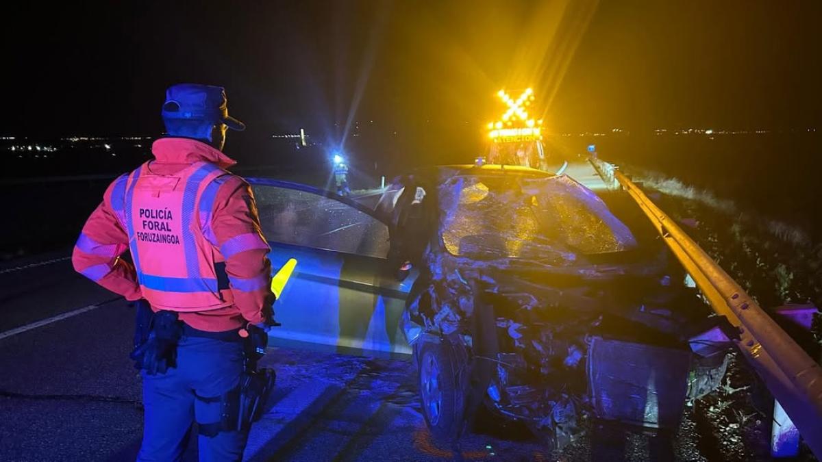 <![CDATA[El conejo que provocó un accidente con vuelta de campana en la AP-15]]>