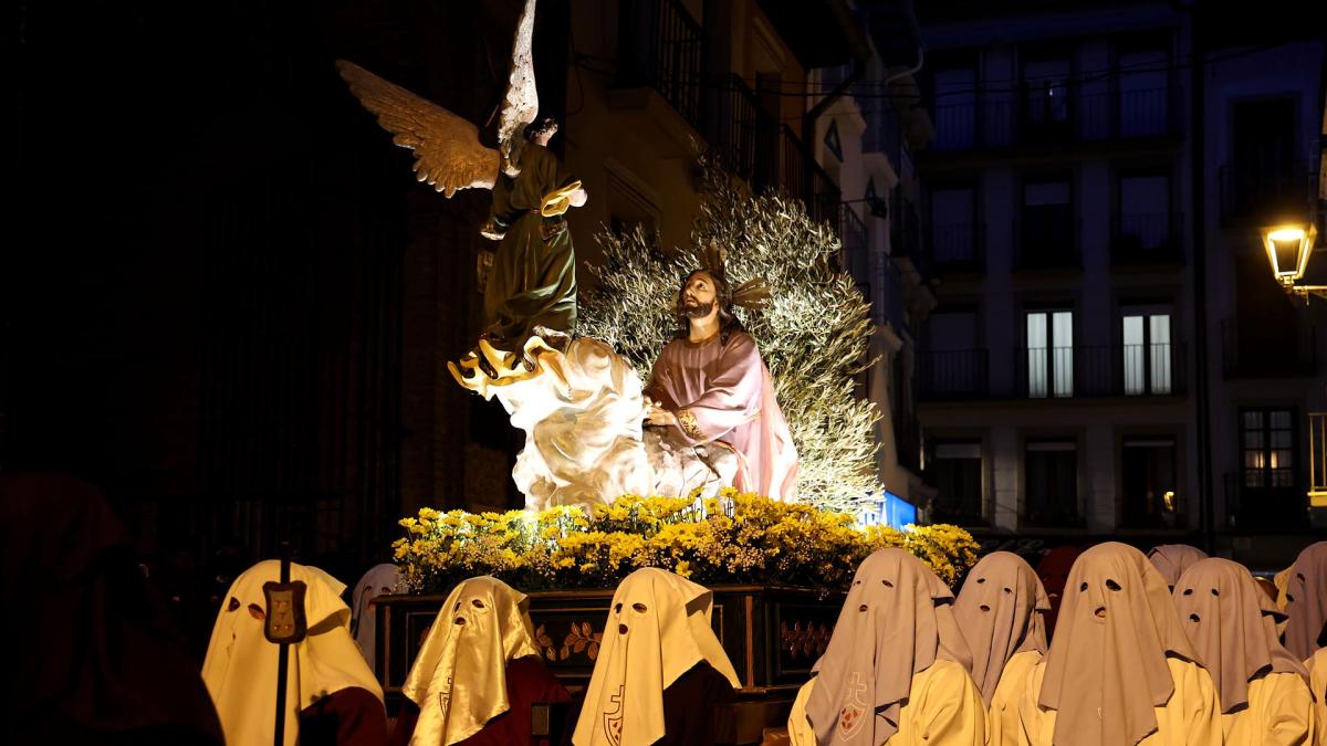 <![CDATA[La procesión de la Oración en el Huerto se consolida el Jueves Santo en Estella]]>