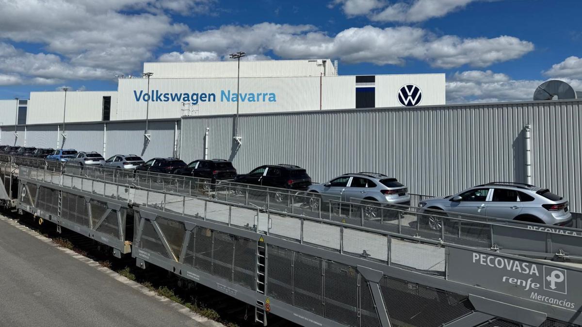 <![CDATA[Volkswagen Navarra transportará en tren 200 coches a la semana entre Pamplona y Setúbal (Portugal)]]>