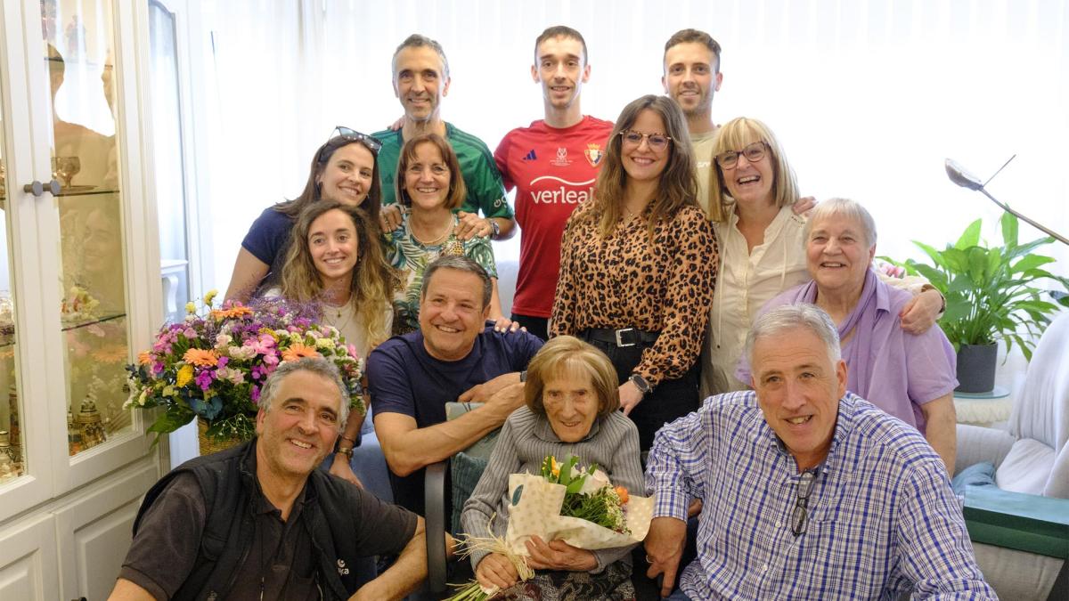 <![CDATA[Nueva centenaria en Pamplona: Jeru, nacida en la calle Jarauta y socia de Osasuna]]>