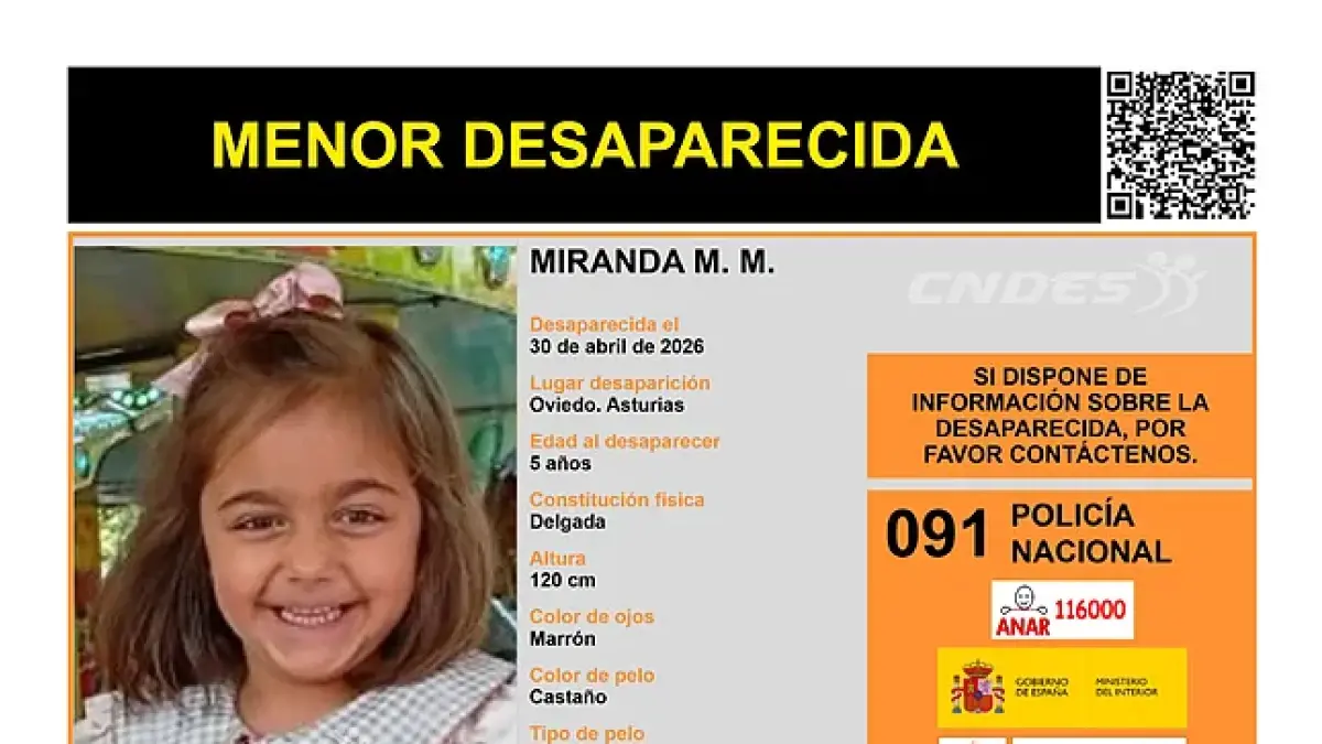 <![CDATA[Buscan a una niña de 5 años sustraída por su familia biológica de un punto de encuentro en Oviedo]]>