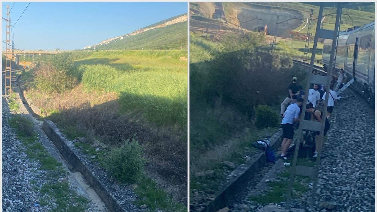 <![CDATA[Un tren averiado deja tirados más de una hora a sus pasajeros cerca de Tiebas]]>