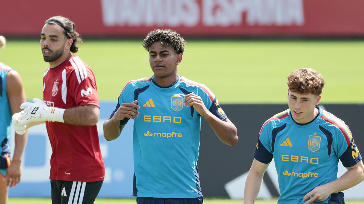 El calor protagoniza el entrenamiento de España
