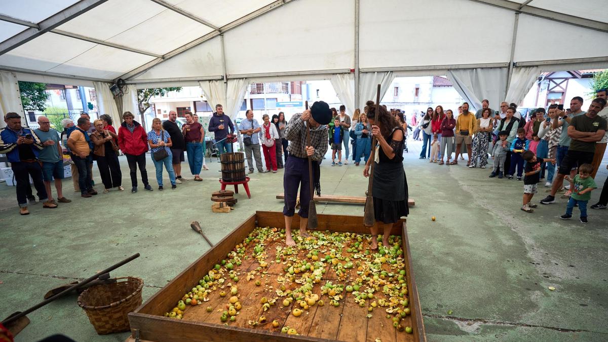 Pequeñas manzanas y mucha tradición en el Día de la Sidra Navarra