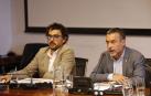 El jefe de gabinete de Derechos Sociales, Txema Mauleón, y el vicepresidente Miguel Laparra.