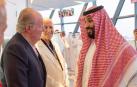 El Rey Juan Carlos y el príncipe heredero de Arabía Saudí, Mohamed bin Salman