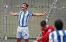 Jon Karrikaburu celebra un gol.