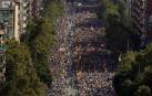 Miles de ciudadanos celebran en Barcelona el día de la Diada