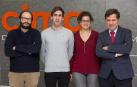 Álvaro Teijeira, Iñaki Etxeberria, Elixabet Bolaños e Ignacio Melero, investigadores del Cima y de la Clínica Universidad de Navarra que han participado en el estudio
