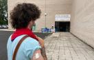 Ibai Ekiza Ochoa recibía este martes la primera dosis de la vacuna a las 12 del mediodía
