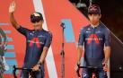 Richard Carapaz y Egan Bernal, en la presentación de la Vuelta