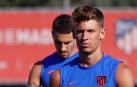 El centrocampista del Atlético de Madrid Marcos Llorente durante un entrenamiento