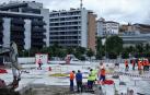 Obras del nuevo colegio de infantil en el barrio de Lezkairu de Pamplona