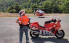 El ciclista fue trasladado en helicóptero medicalizado al Complejo Hospitalario de Navarra