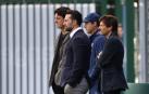 El entrenador Mauricio Pochettino y el director deportivo Leonardo del club Paris Saint-Germain