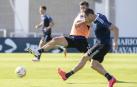 Kike García y David García, en el entrenamiento de este sábado en Tajonar